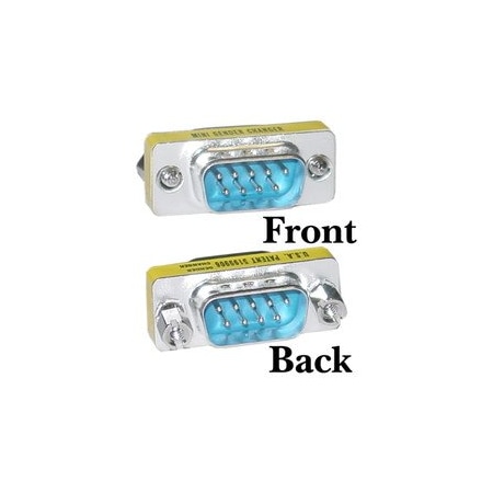 Cable Wholesale Serial Mini Gender Changer / Coupler, DB9 Male to DB9 Male 31D1-07100